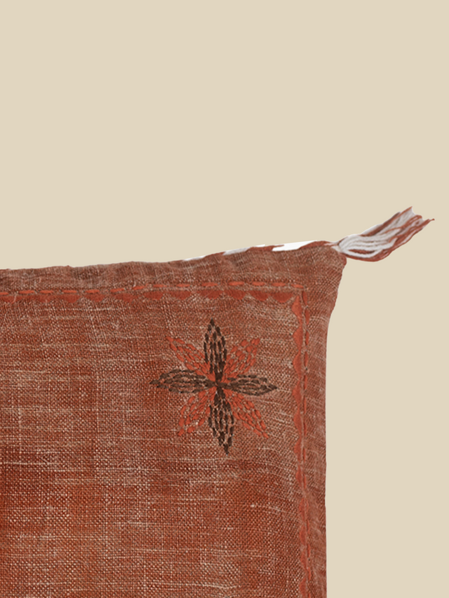 Coral Dream Cotton-Linen Cushion