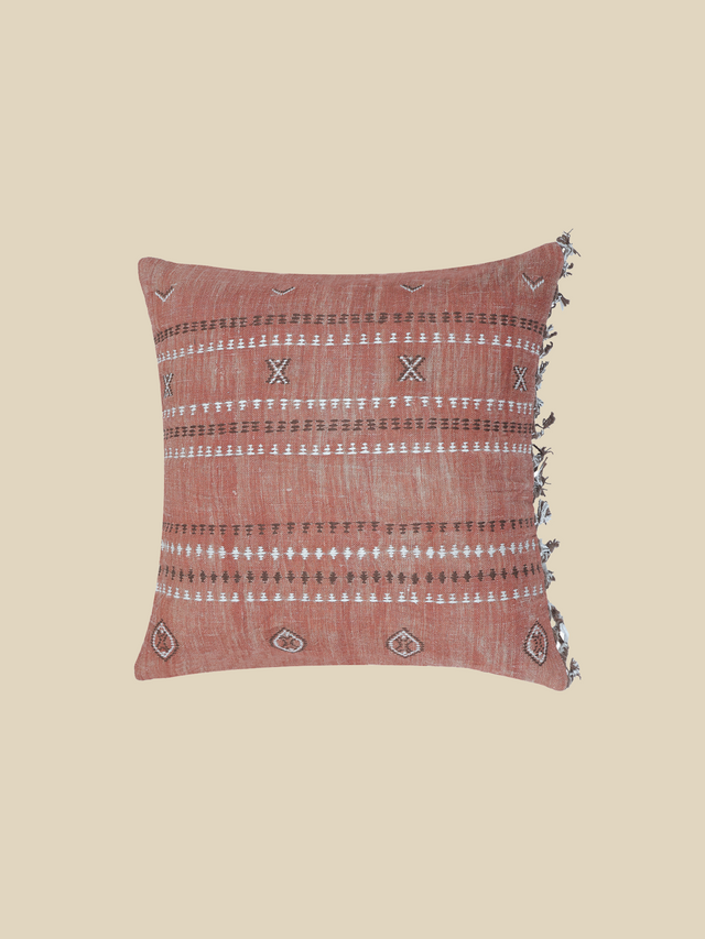 Cyril Coral Cotton-Linen Cushion