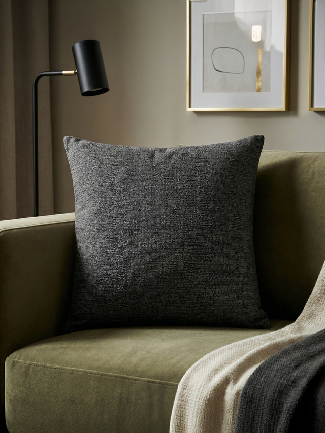 Justine Charcoal Cotton Cushion