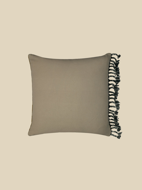 Cyril Yellow Cotton-Linen Cushion
