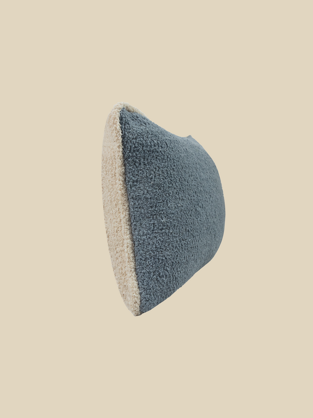 Silvia Blue Cotton Boucle Cushion