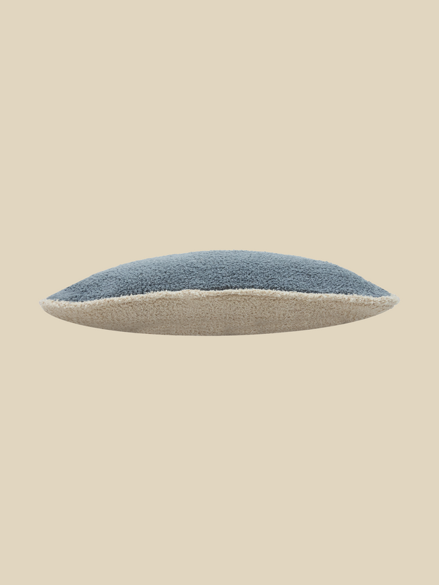 Silvia Blue Cotton Boucle Cushion
