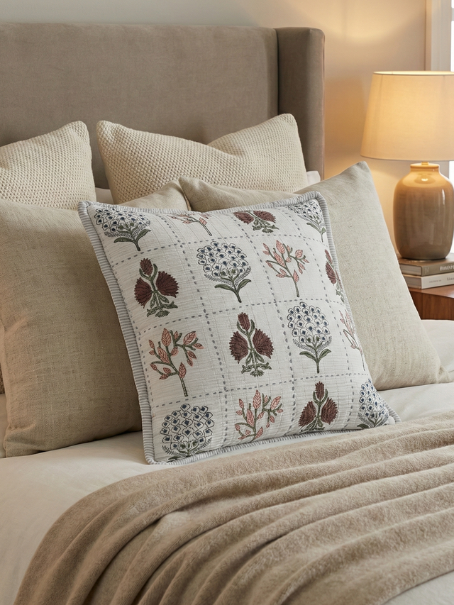 Sayani Embroidered Cotton Cushion