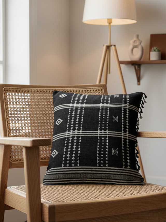 Kayali Black Cotton Cushion