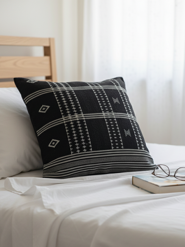 Kayali Black Cotton Cushion