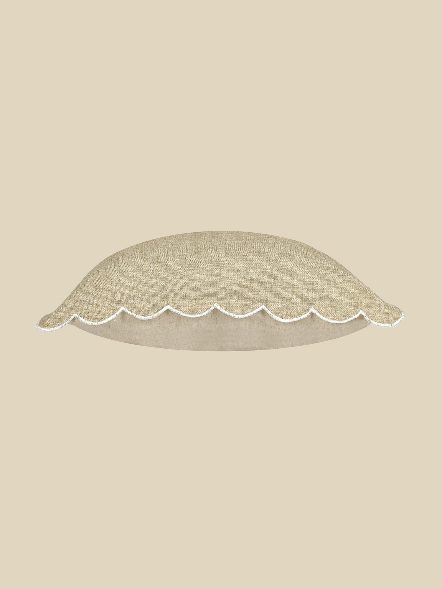 Zina Cotton-Linen Beige Cushion