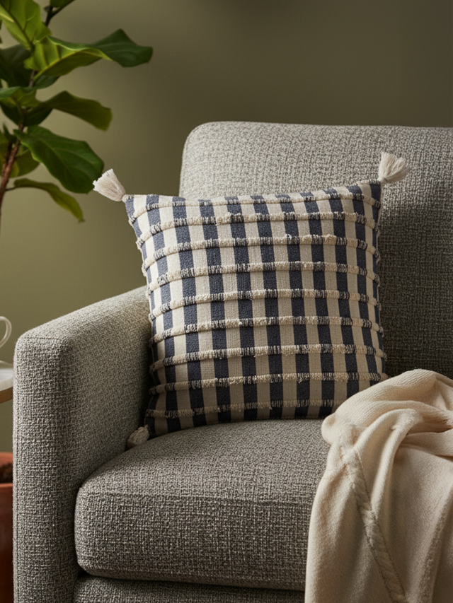 Nautica Cotton Indigo Cushion