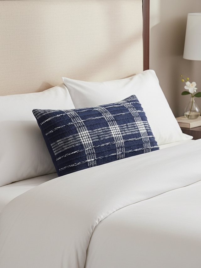 Talia Blue Cotton Cushion