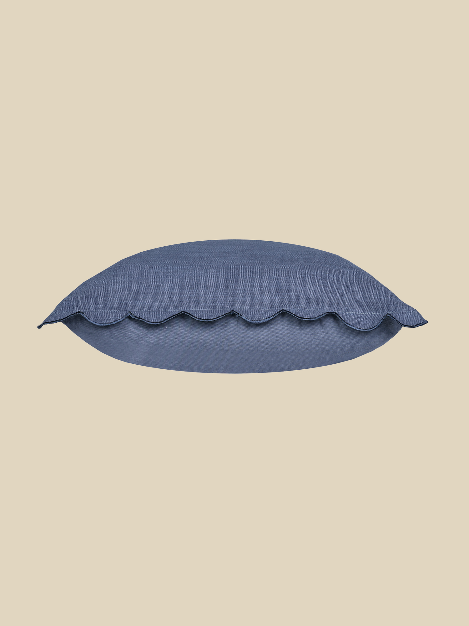 Zina Cotton-Linen Blue Cushion