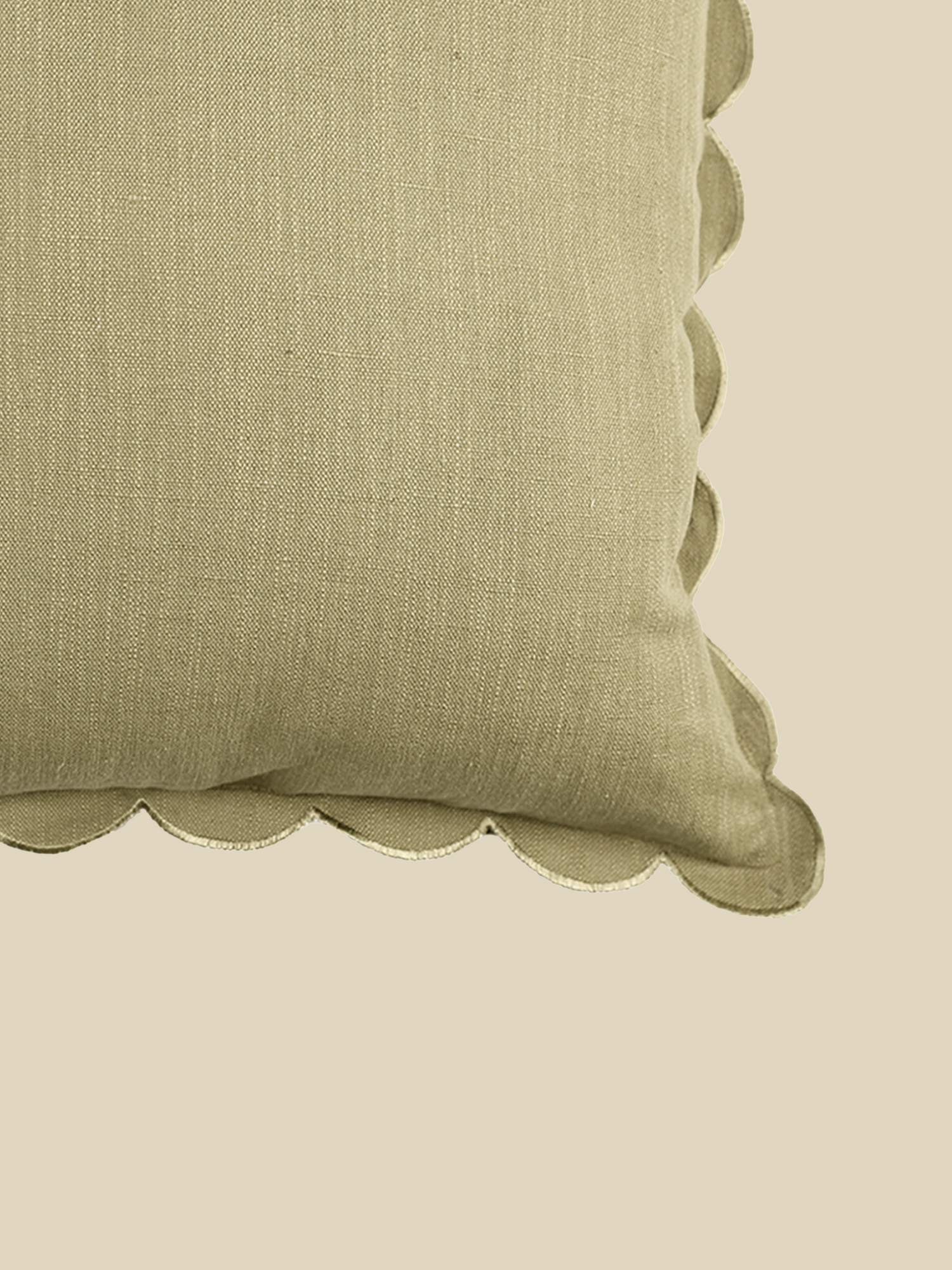 Zina Cotton-Linen Olive Green Cushion