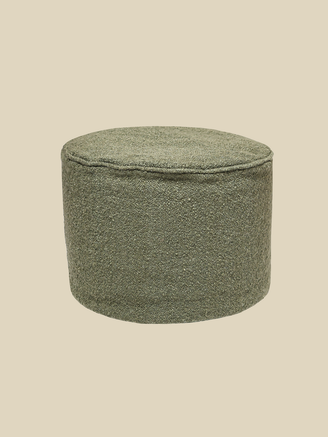 Oliva Green Pouffe