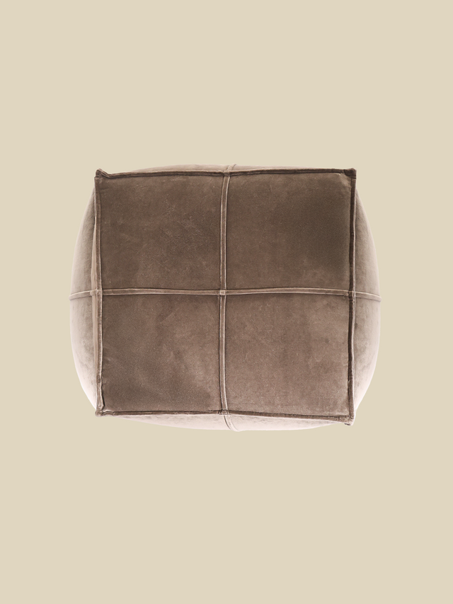 Verdure Brown Cotton Pouffe