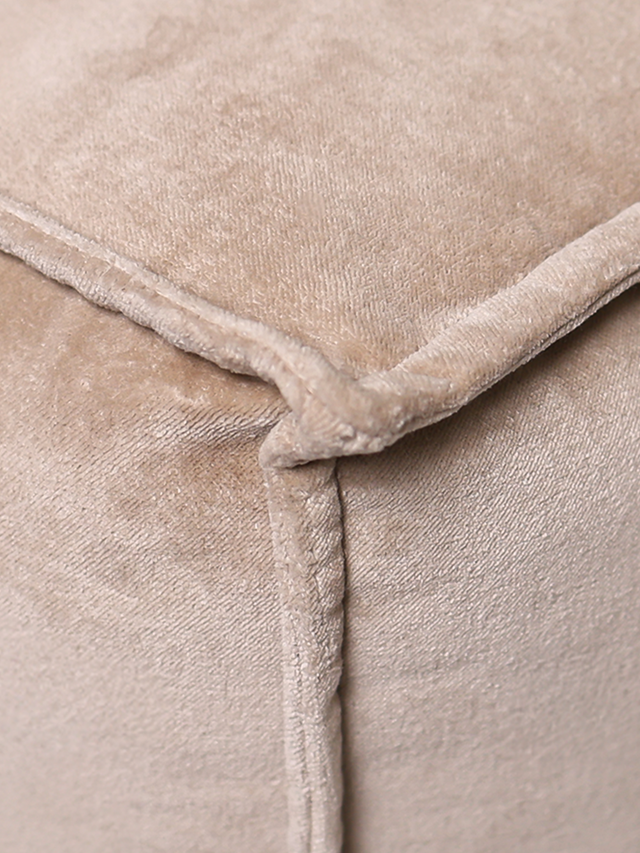 Verdure Beige Cotton Pouffe