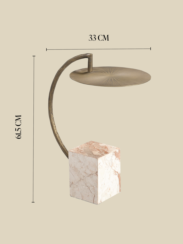 Ambrose Marble-Iron Side Table