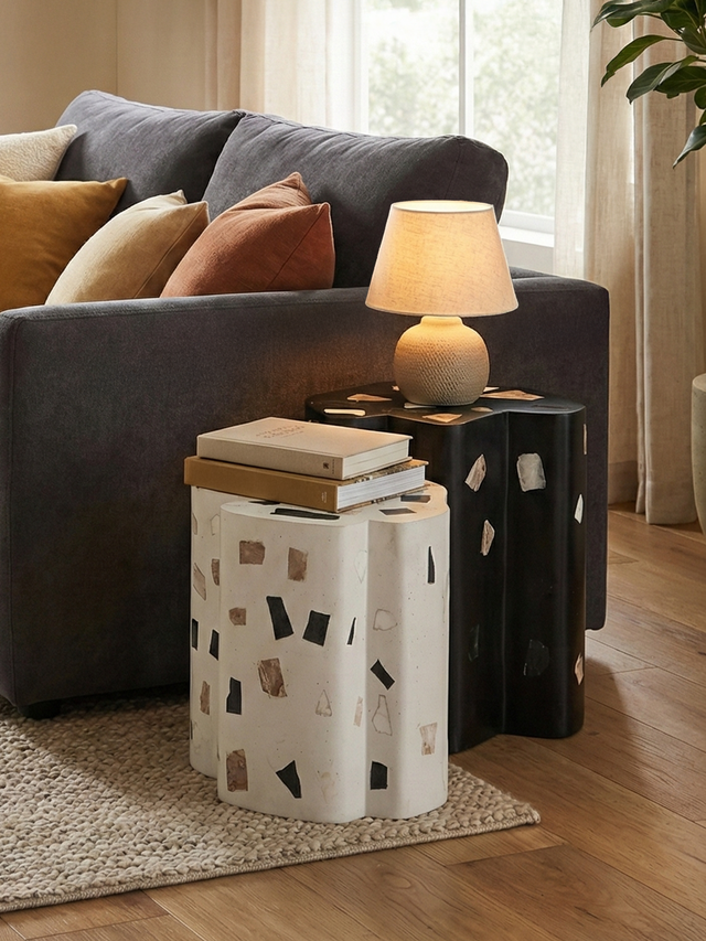Levi Terrazzo Side Tables – Set of 2