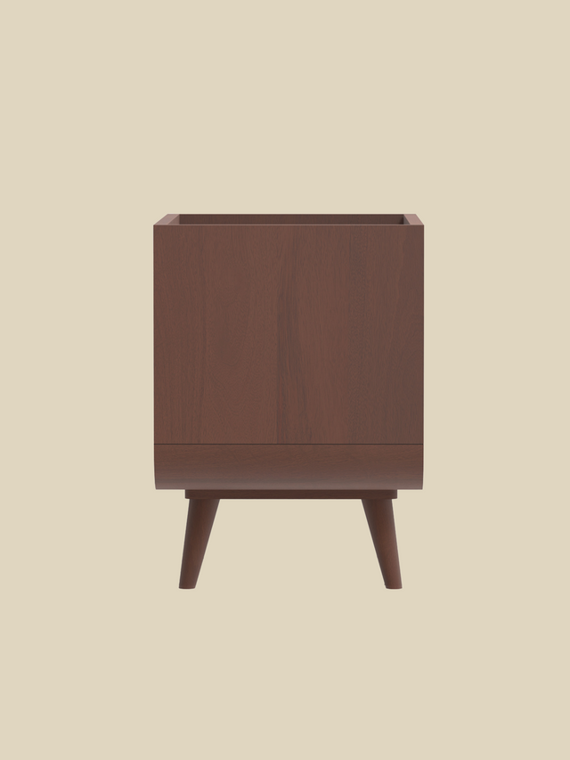 Kael Two Drawer Bedside Table - Walnut