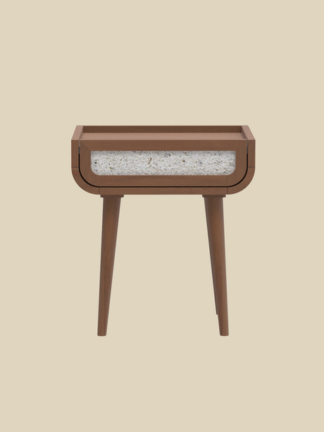 Kael Bedside Table - Walnut