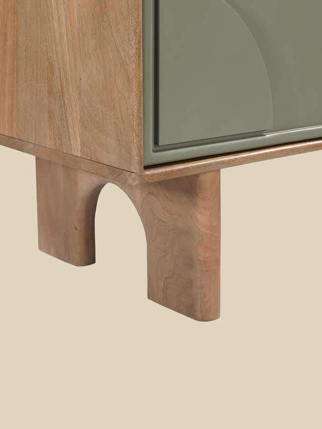 Verde Two Drawer Bedside Table