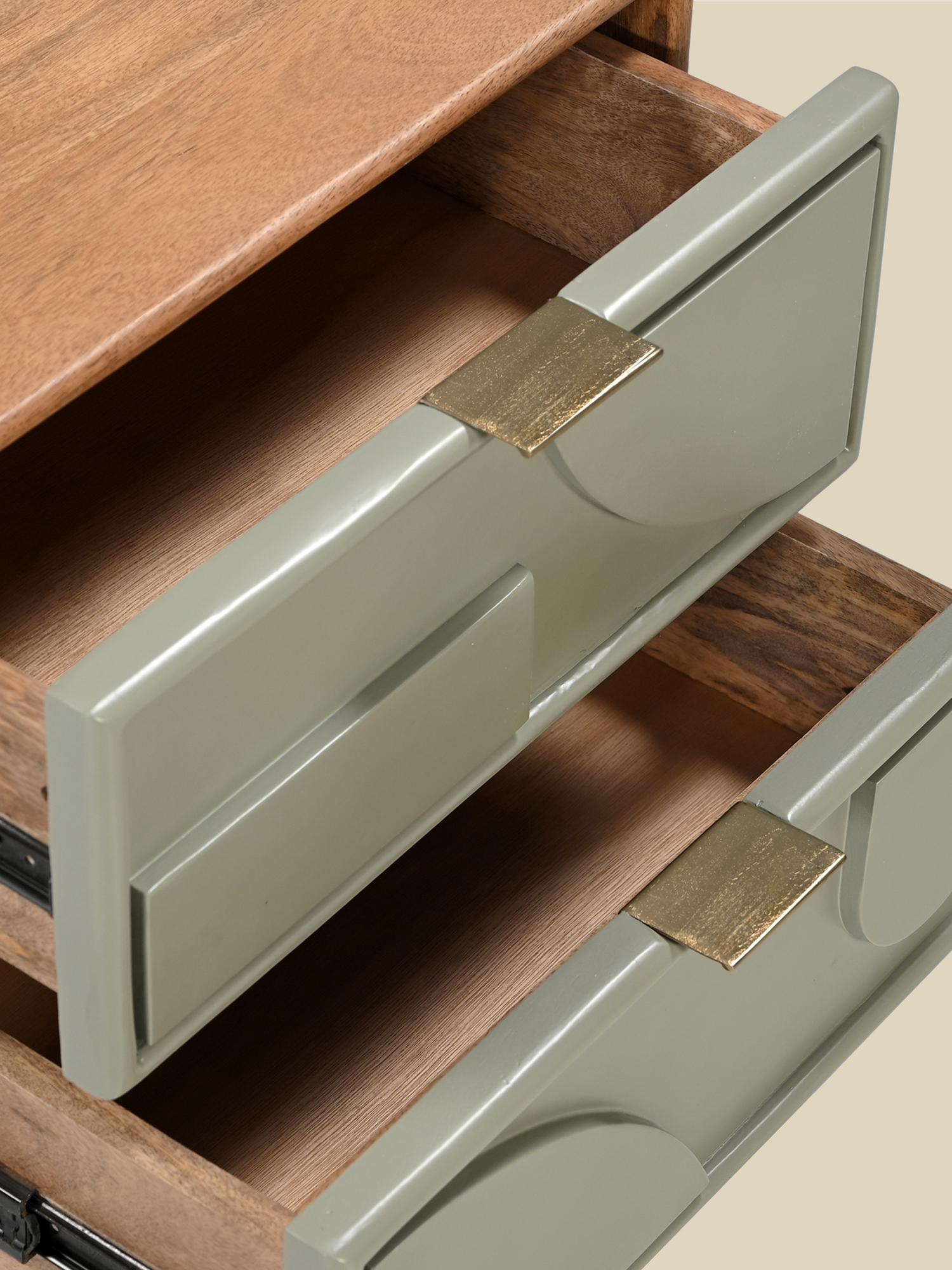 Verde Two Drawer Bedside Table