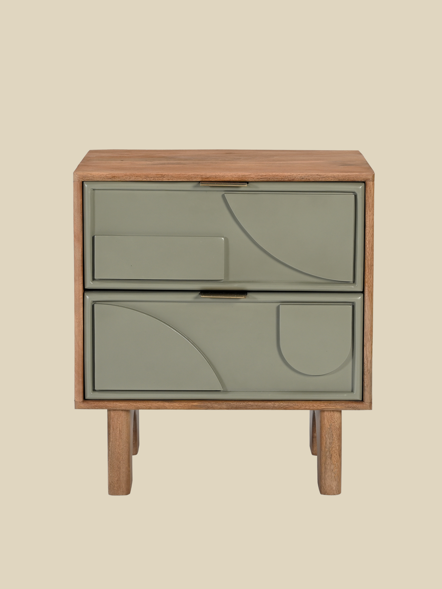 Verde Two Drawer Bedside Table