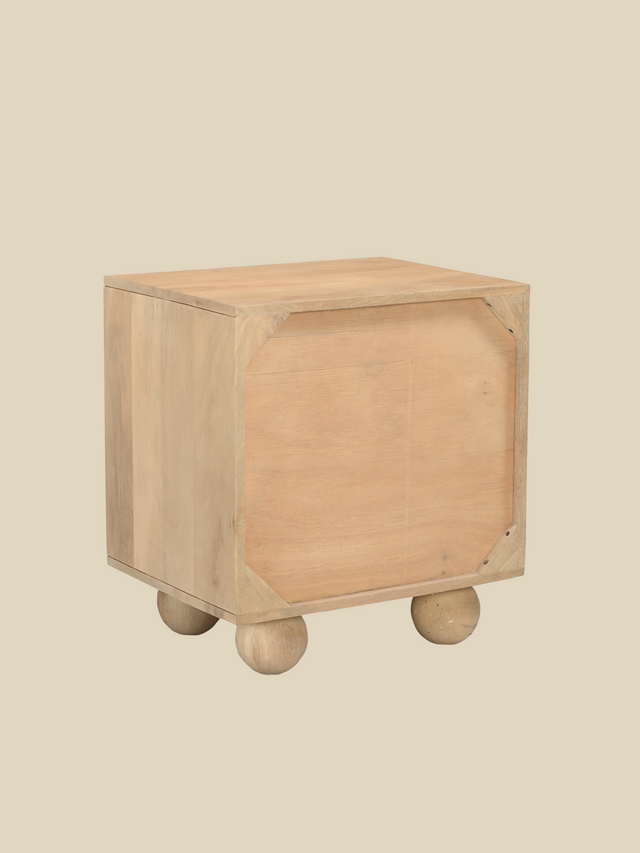 Carlo Two Drawer Bedside Table With Cane