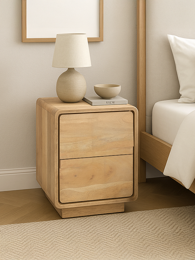 Aura Two Drawer Bedside Table