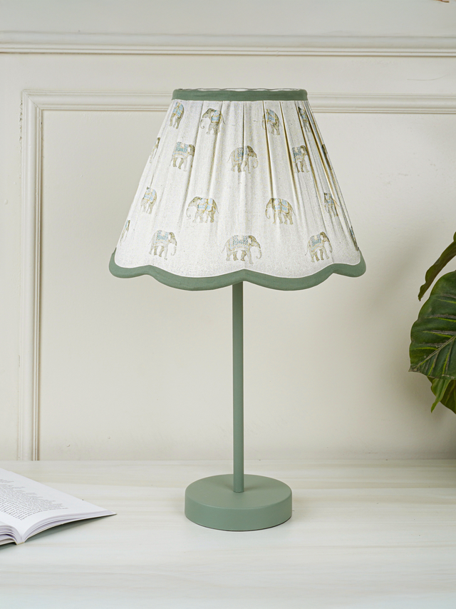 Selena Green Metal Table Lamp