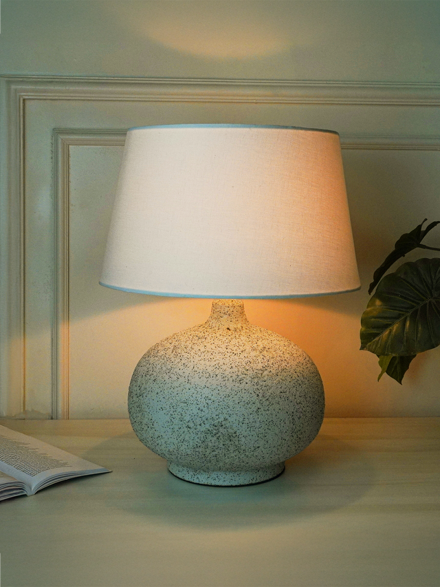 Rune Textured Metal Table Lamp