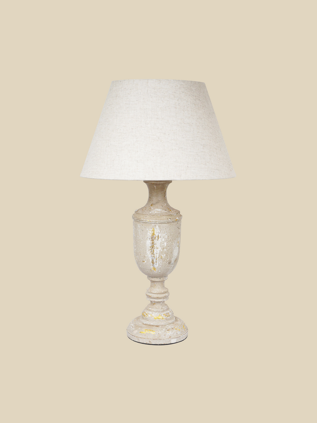 Solace Distressed Wooden Table Lamp