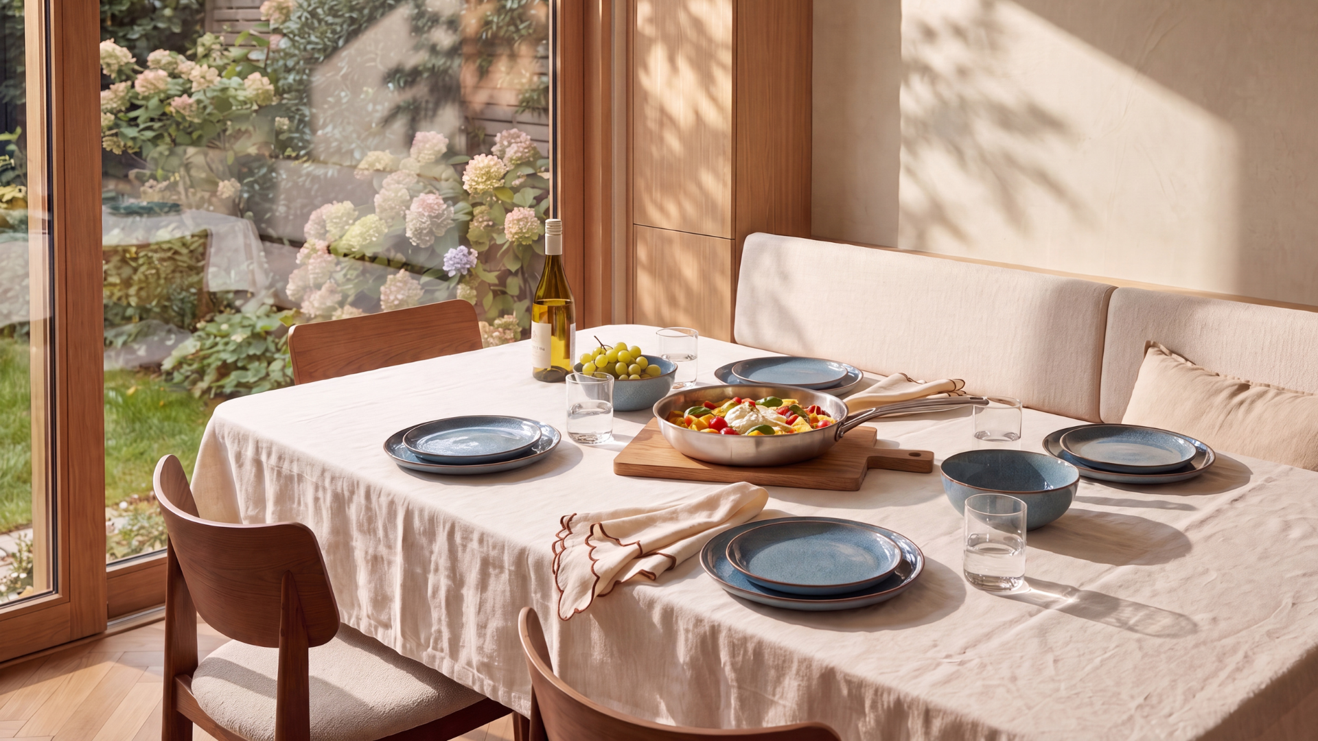 Fableroom tableware, cookware and linen styled together
