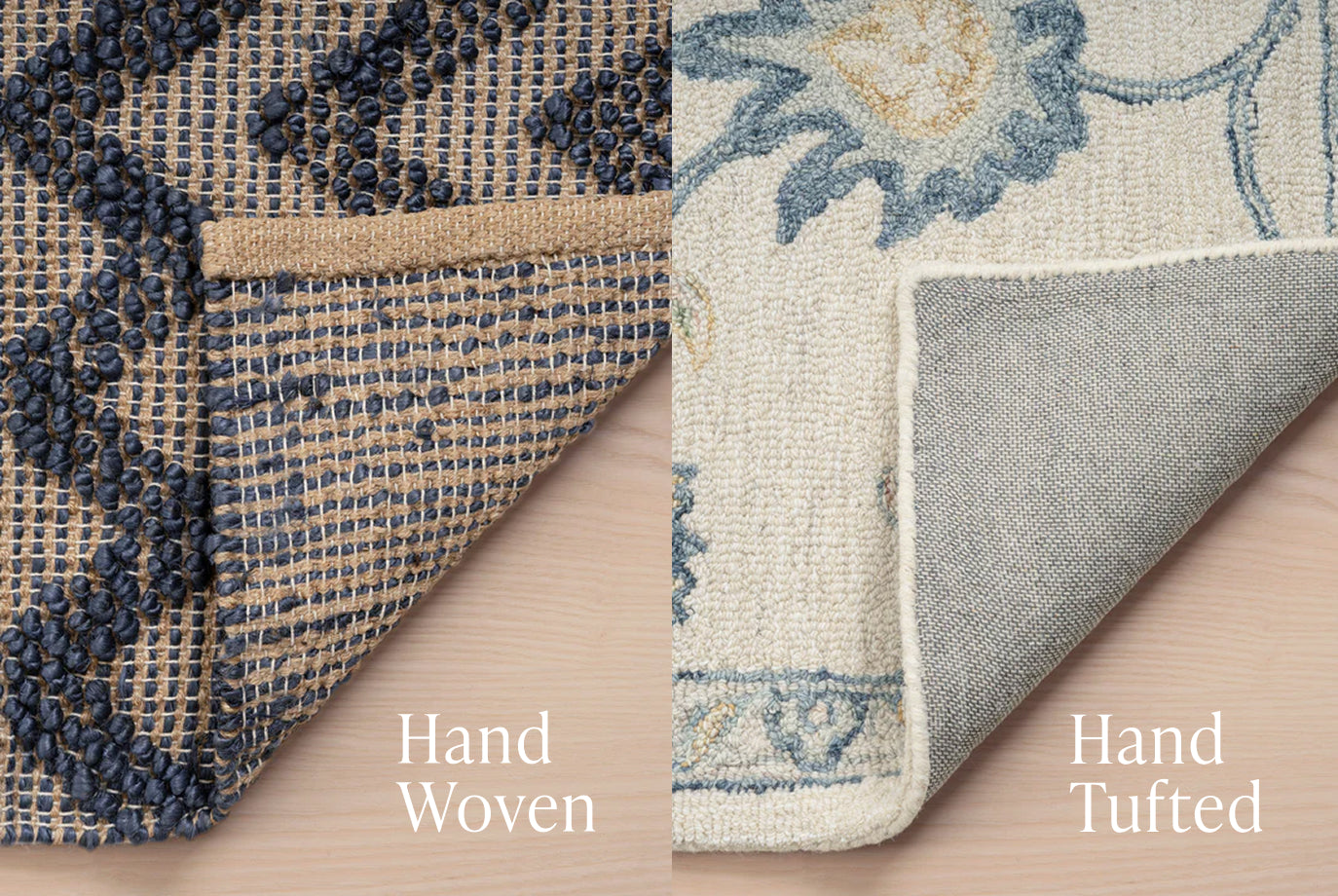 Hand-woven vs Hand-tufted