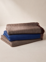 Dohar Reversible Merino Wool Scarf - Blue & Green