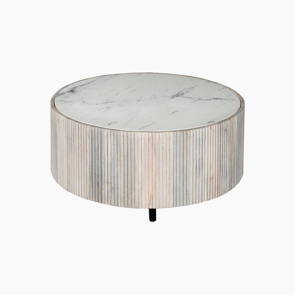 Brielle Drum Marble Top Coffee Table