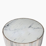 Brielle Drum Marble Top Coffee Table