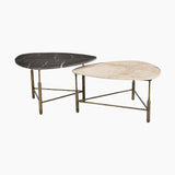 Zyana and Yang Marble Coffee Table Set of 2