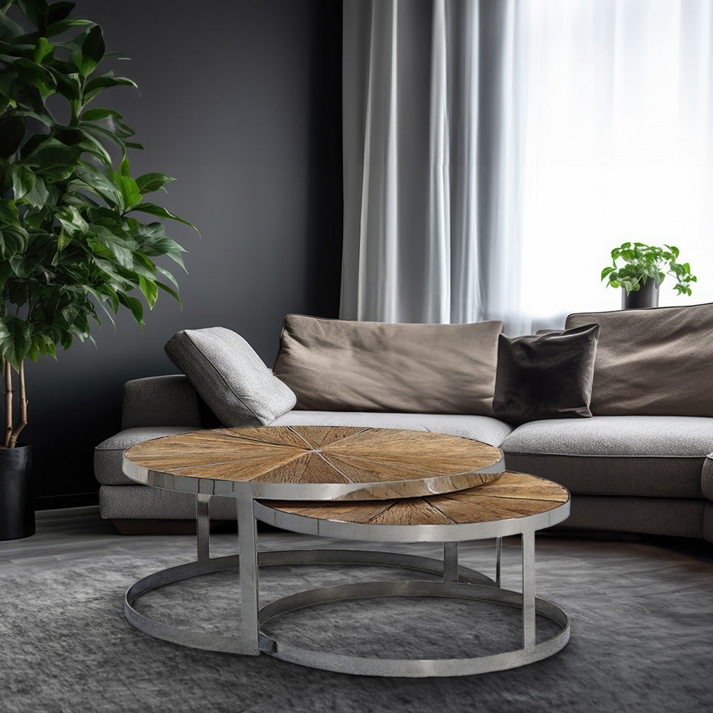 Amara Reclaimed Wood Nesting Coffee Tables