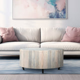 Brielle Drum Marble Top Coffee Table