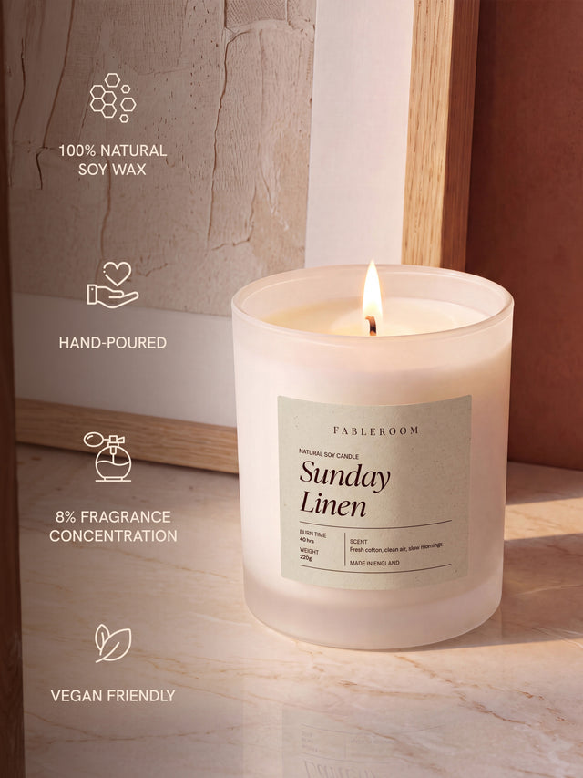 Sunday Linen Soy Wax Candle
