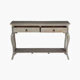 Odessa Cottage Style Two Drawer Wooden Console Table