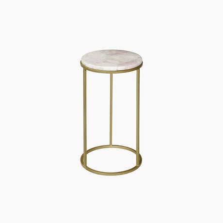 Nixie Rose Quartz End Table