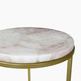 Nixie Rose Quartz End Table