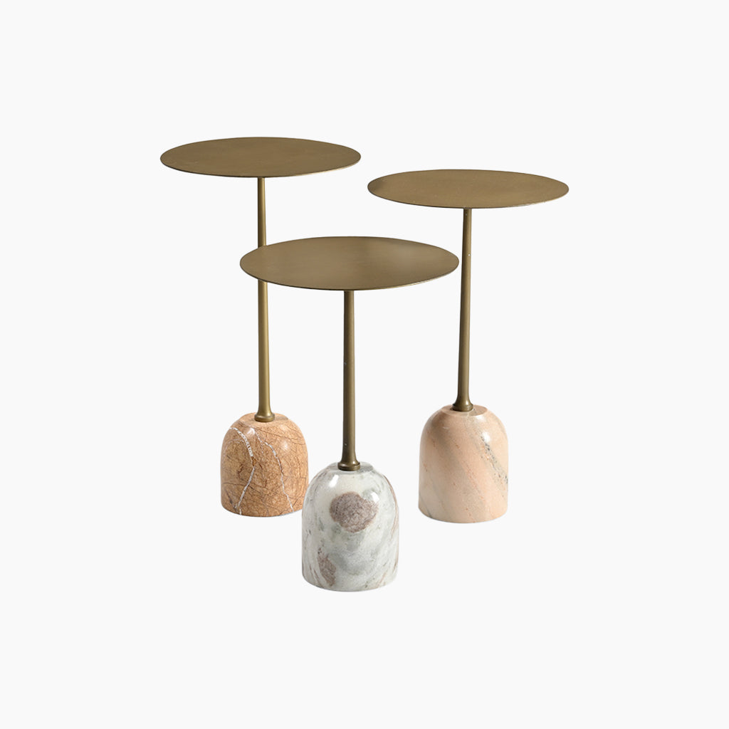 Wren Marble Base Set of 3 End Tables