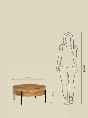 Alan Mango Wood Coffee Table