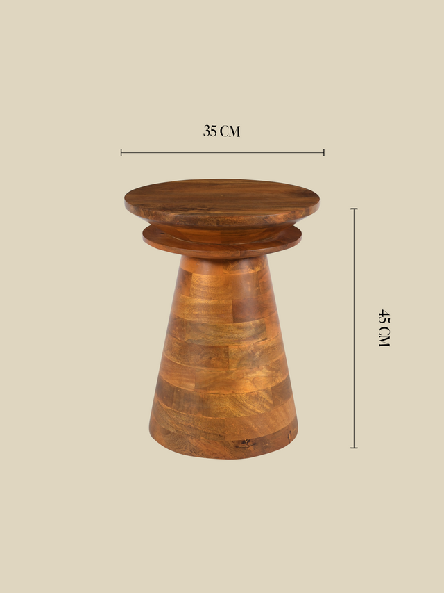 Opal Wooden Side Table