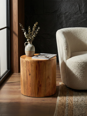 Stacey Acacia Wood Side Table