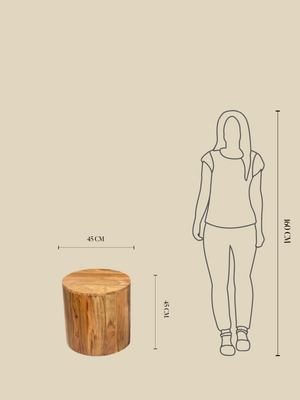 Stacey Acacia Wood Side Table
