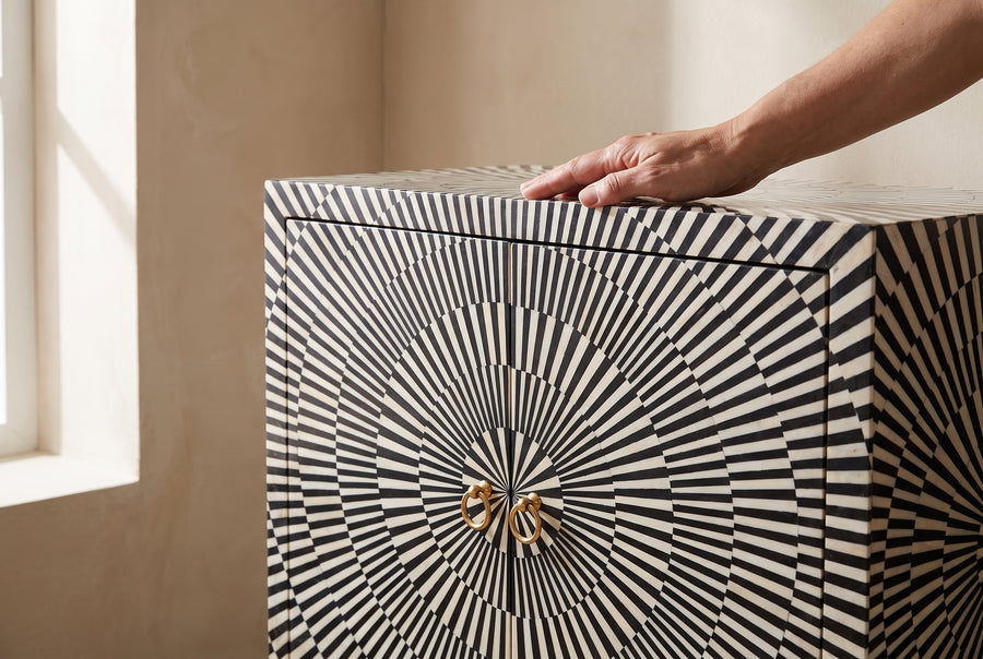 Bone Inlay, Metal Frame