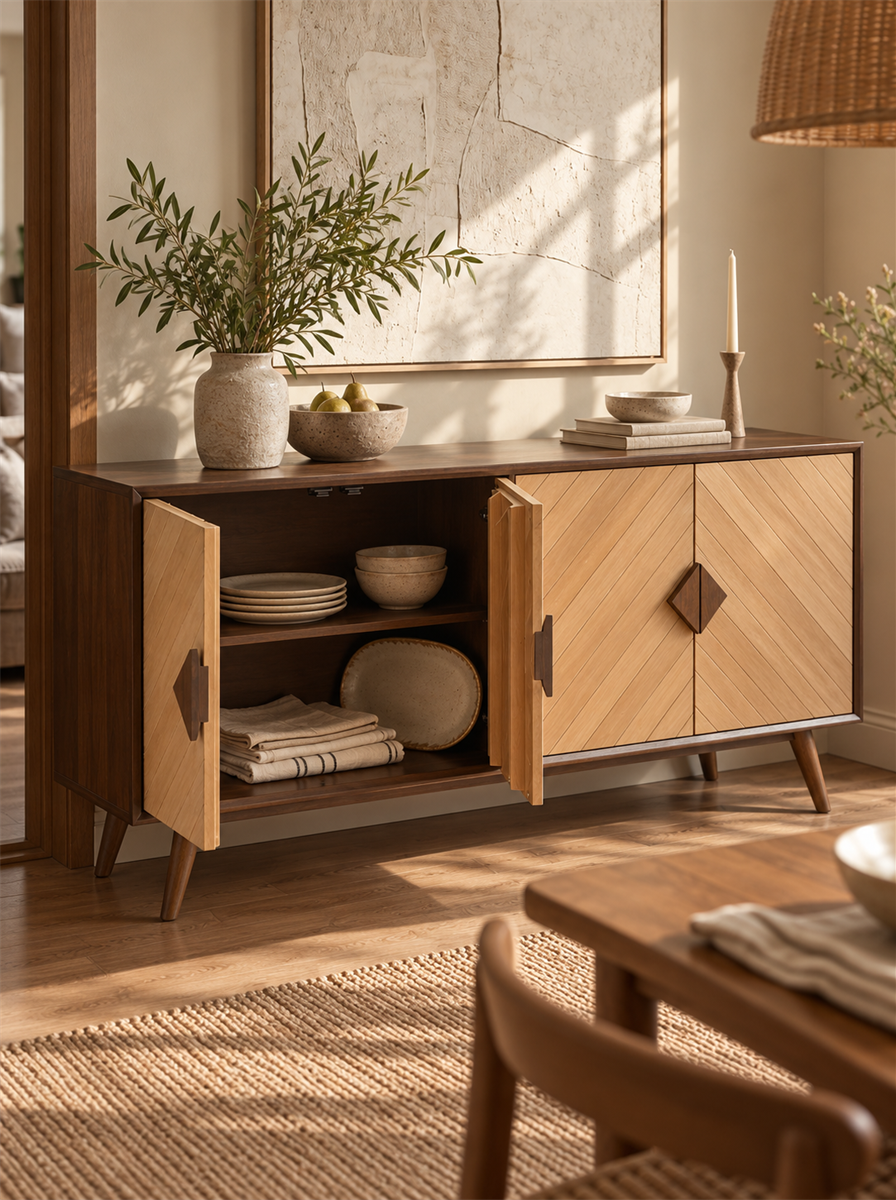 Concealed Storage, Full Sideboard Length