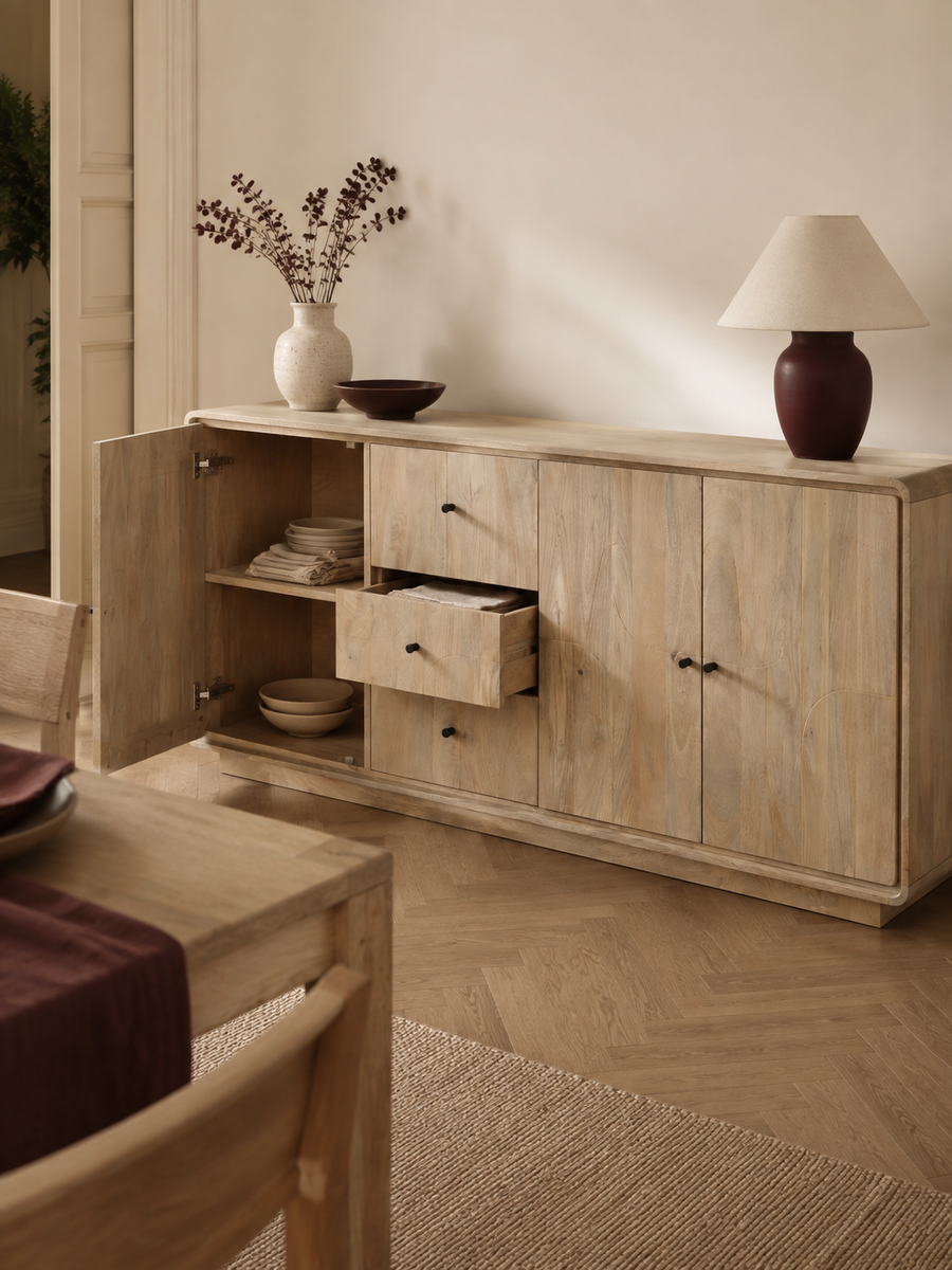 Three Doors, Generous Concealed Storage
