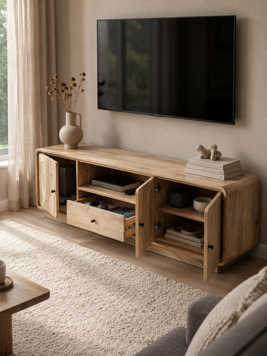 Media Storage in a Streamlined Frame